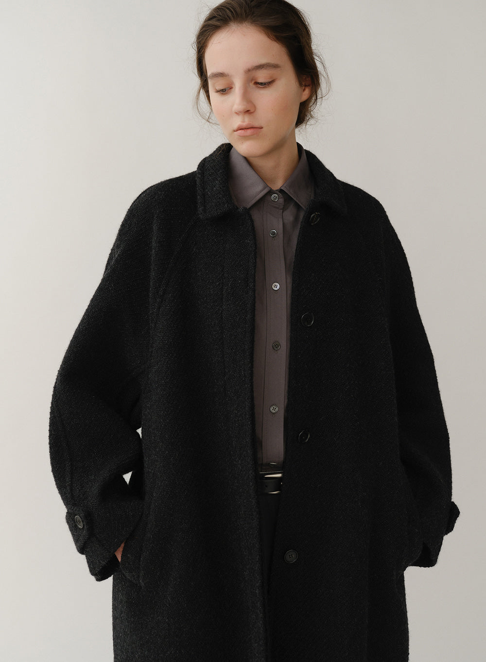 Kindersalmon Lucy Mohair Coat Melange