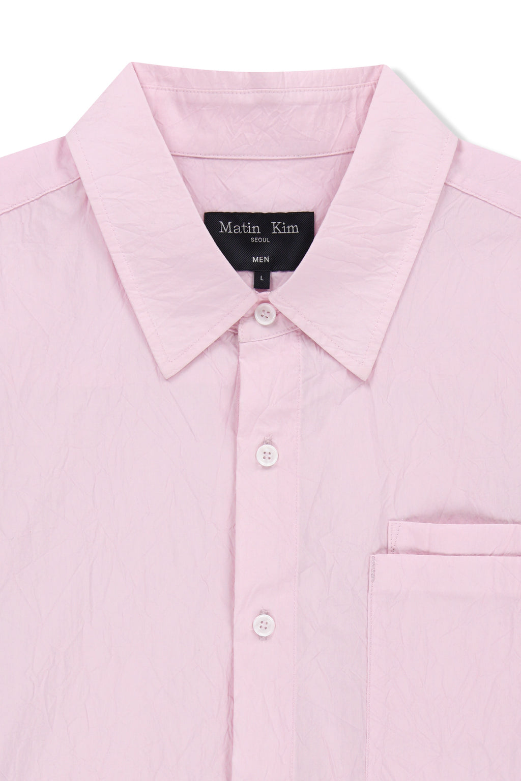 Matinkim Small Logo Over Fit Shirt For Men IN Pink