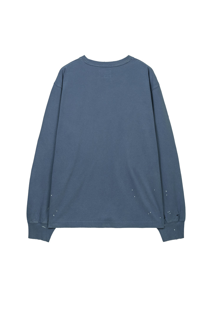 Matinkim Vintage Washed Logo Top IN Smoke Blue