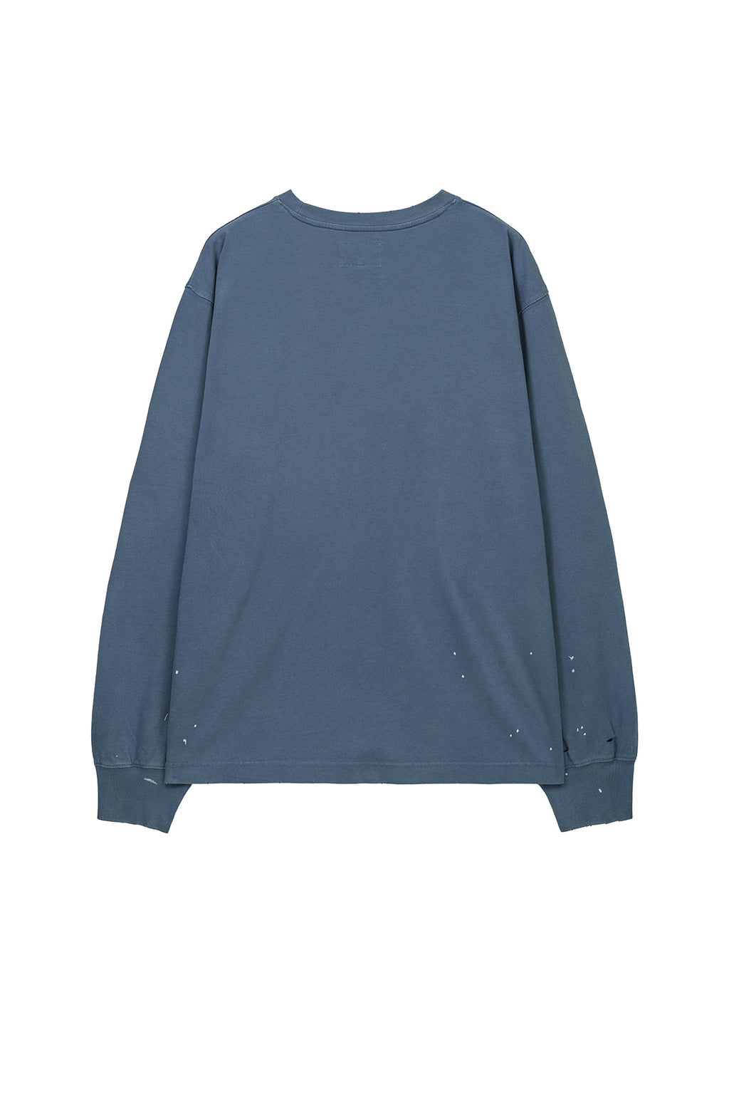 [matinkim] Vintage Washed Logo Top IN Smoke Blue