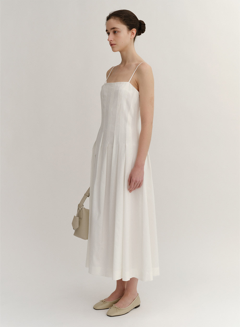 Kindersalmon Varda Long Dress Off-White