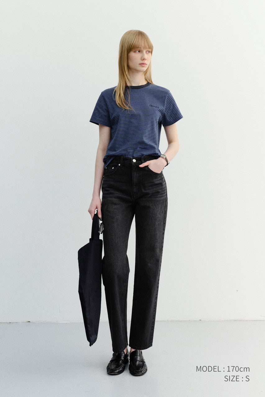 Dunst Essential Cropped Jeans Black