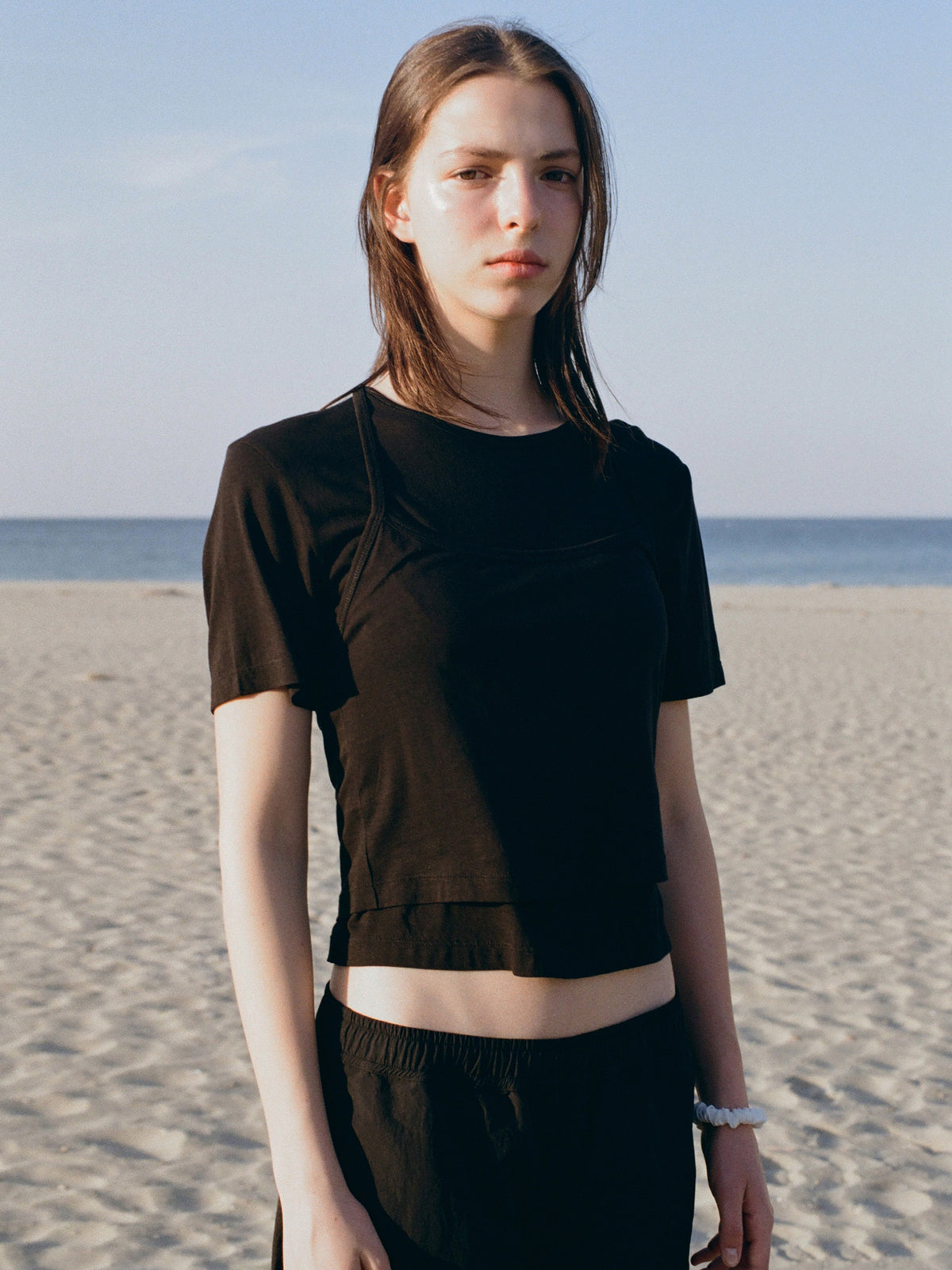 Low Classic Layered Short Sleeve T-Shirt Black