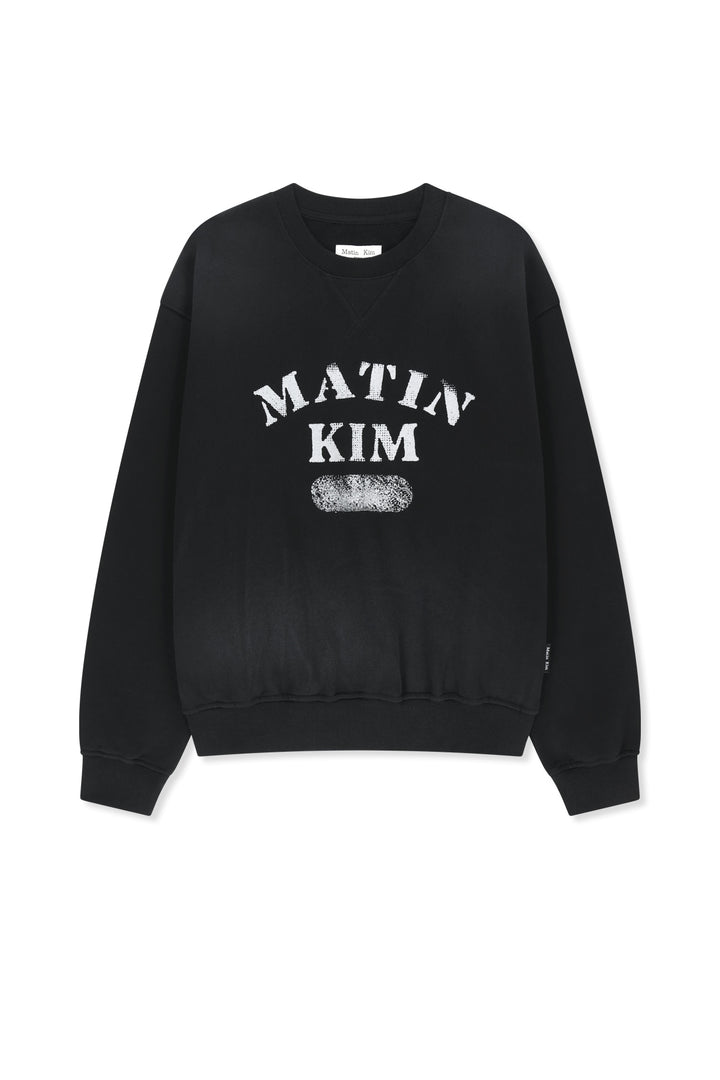 Matinkim Vintage Spray Logo Sweatshirt IN Black