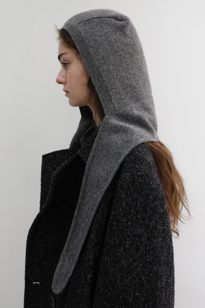 Dunst Babushka Scarf Melange Grey