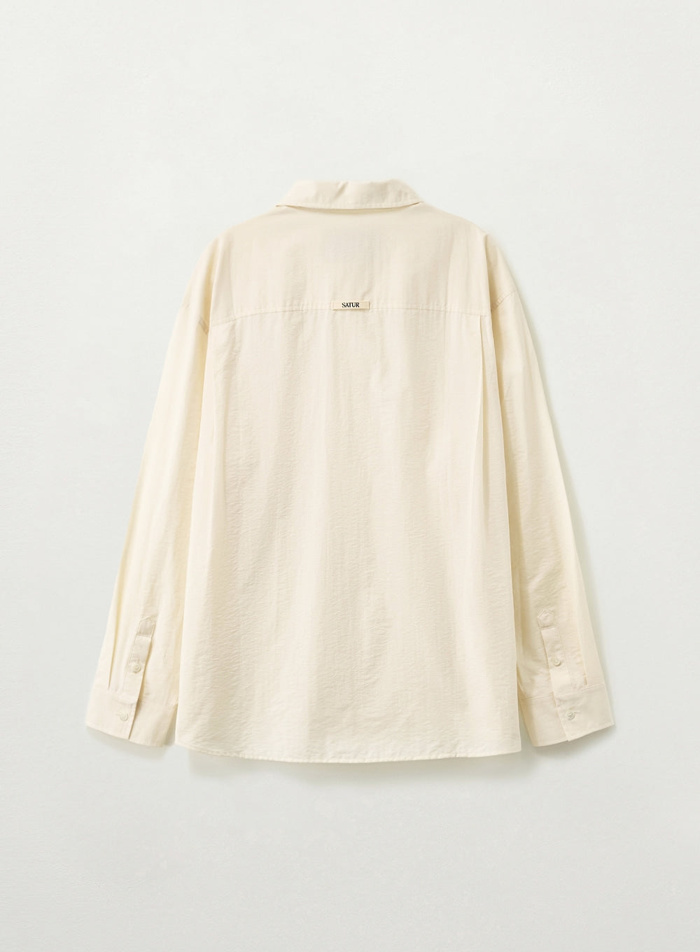 [SATUR] Light Weight Cotton Shirt - Cream