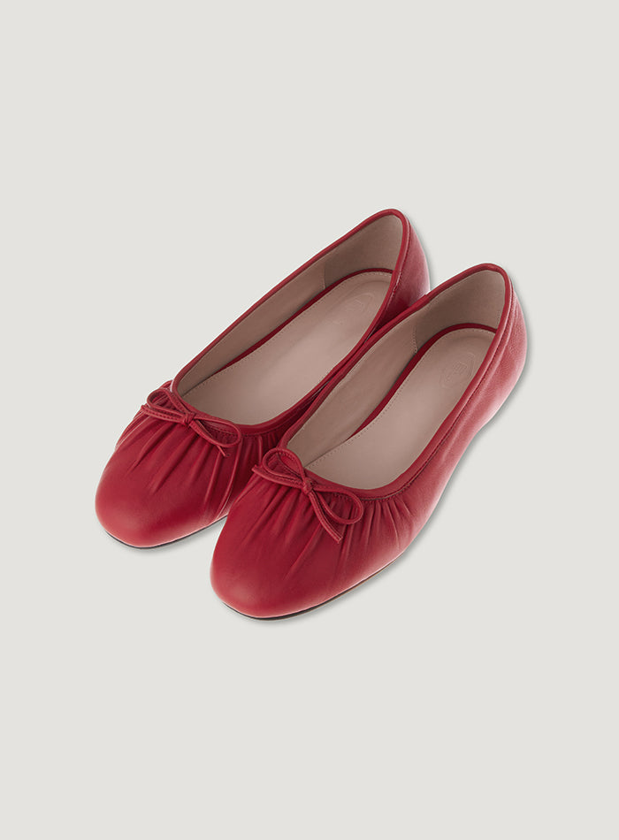 Mango Maniplease Born Shirring Flat Shoes
