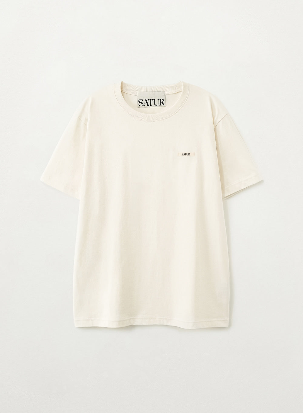 Satur Supima Basic Crewneck T-Shirt - Cream