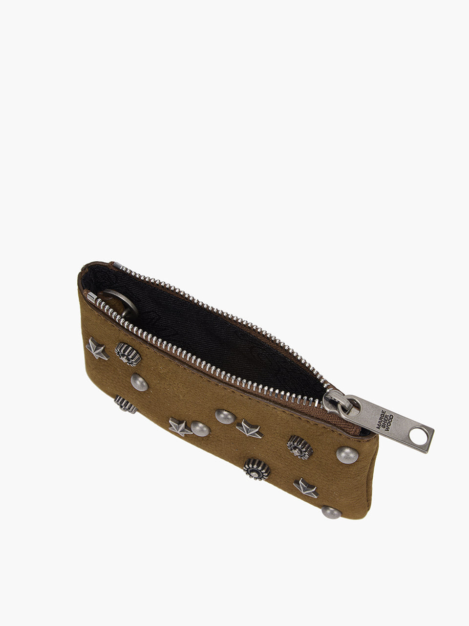 Margesherwood Full Stud Zipper Wallet chestnut nubuck