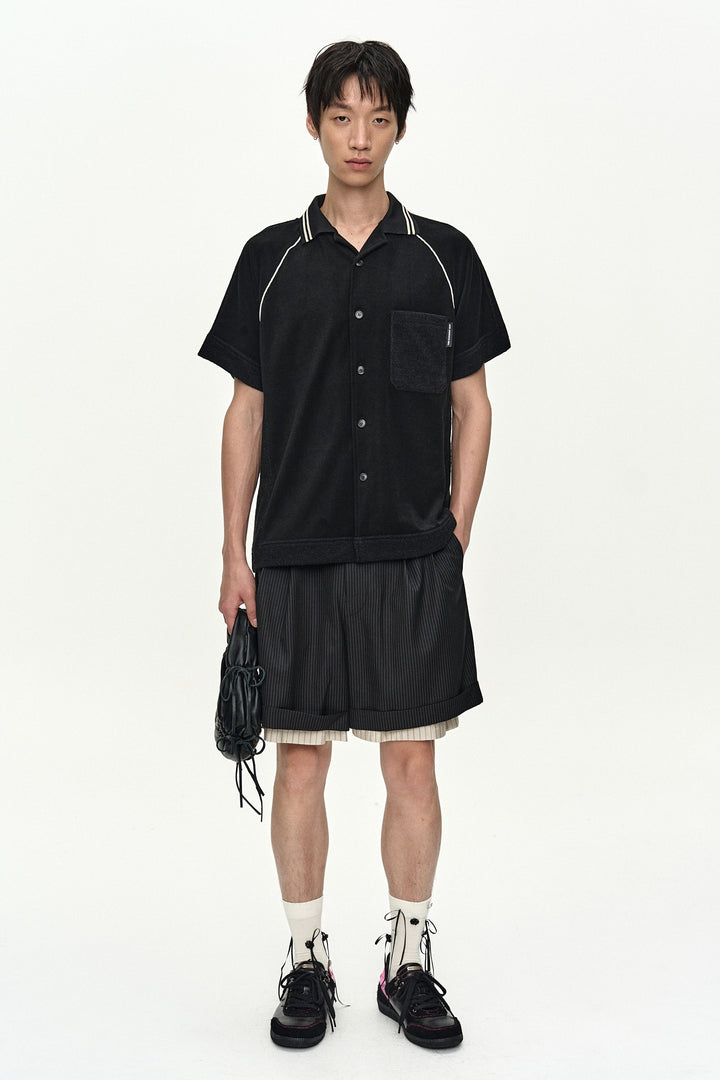 Andersson Bell Inside-Out Stripe Layered Shorts