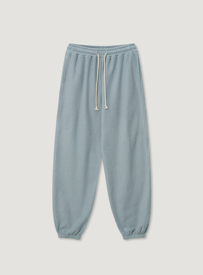 Mango Maniplease Popory Jogger Pants Light Blue