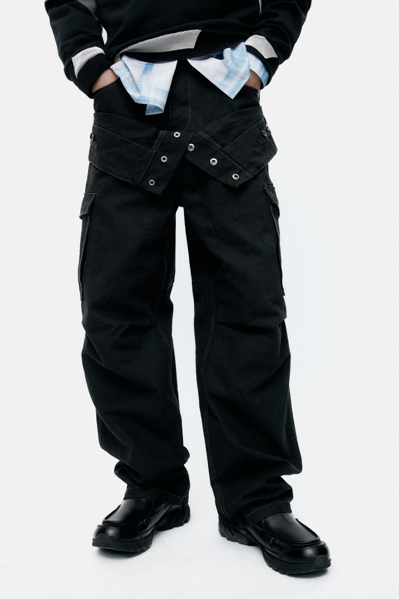 Andersson Bell Unisex Double Waist Work Wide-Leg Jeans