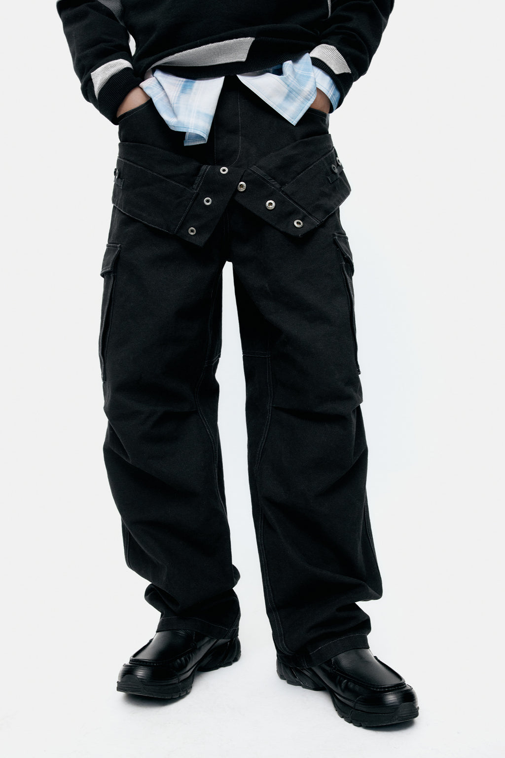 Andersson Bell Unisex Double Waist Work Wide-Leg Jeans