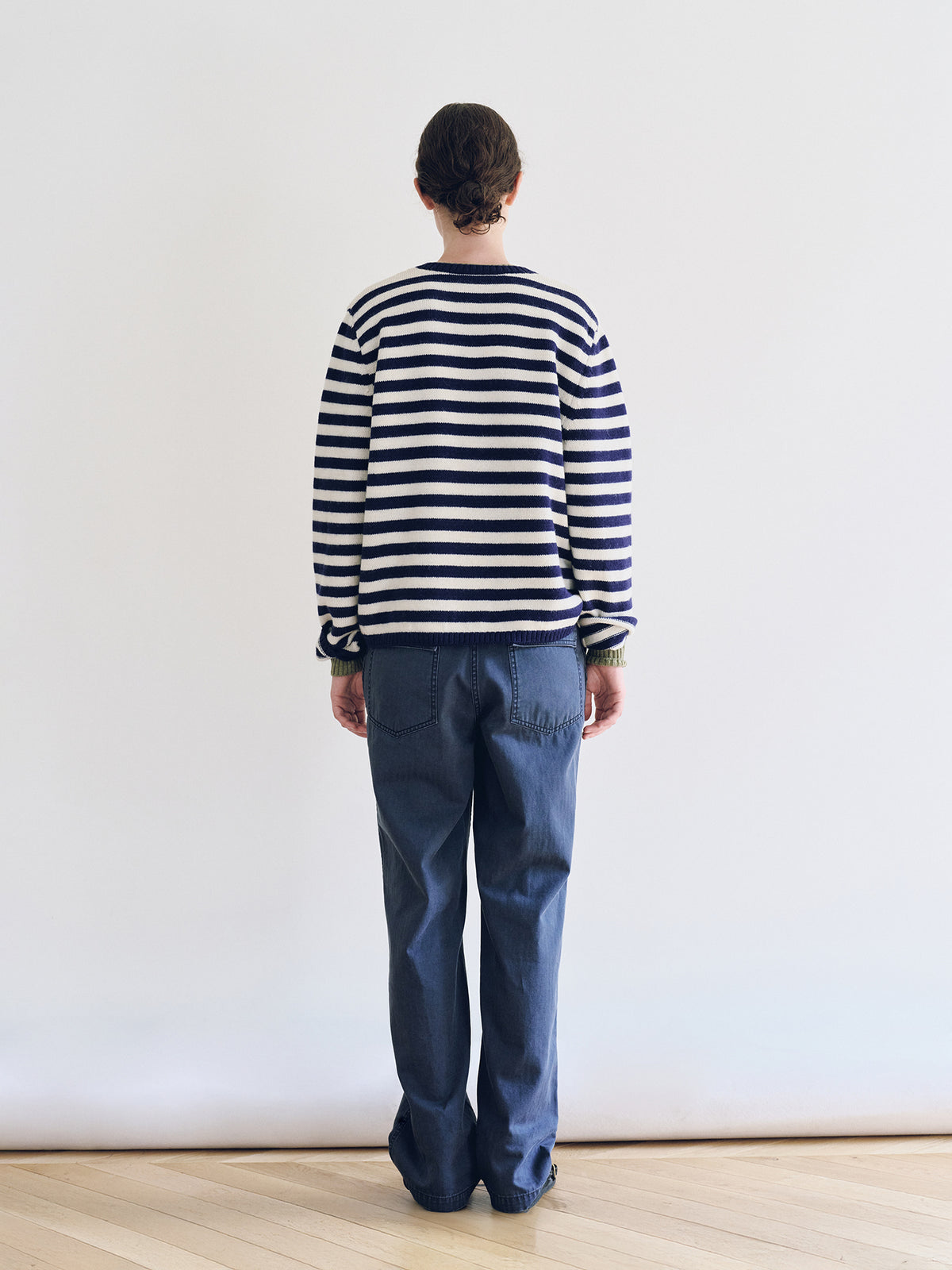 Nothing Written Molly V-Neck Pullover (Ivory Stripe)