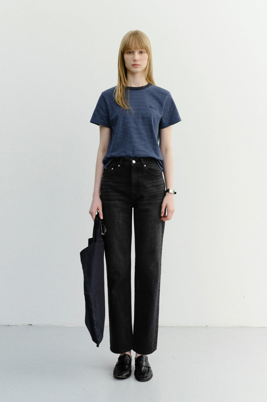 Dunst Essential Cropped Jeans Black