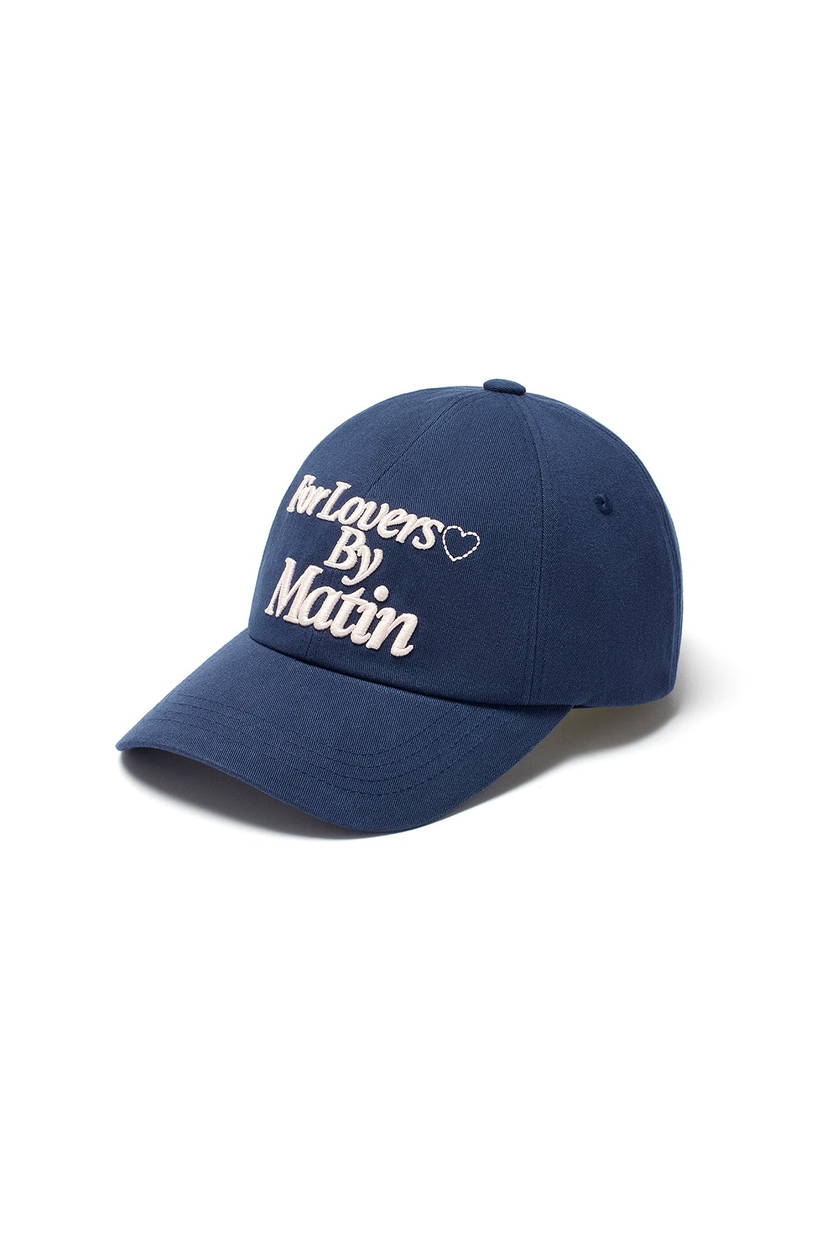 [matinkim] FOR LOVERS LOGO POINT BALL CAP IN NAVY
