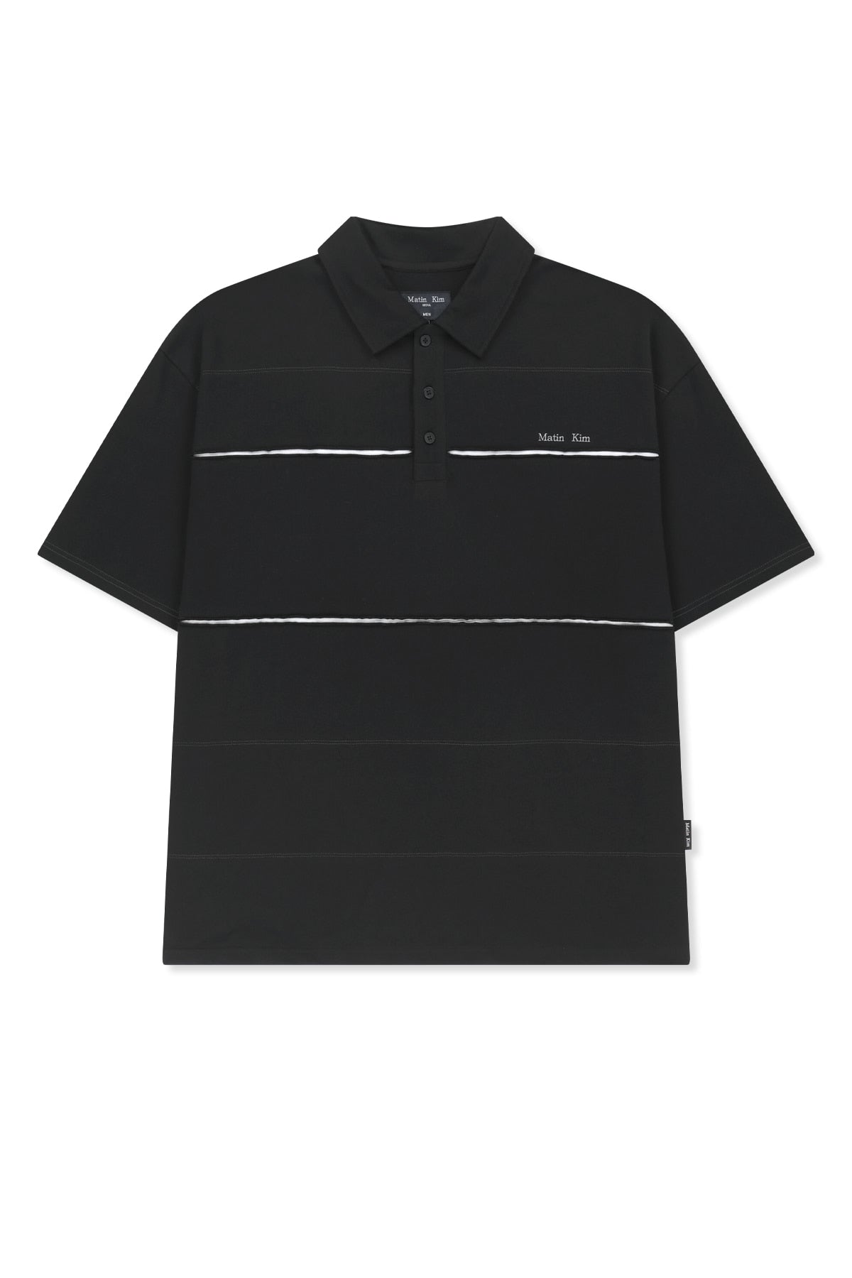 Matinkim Cut Out Block Collar Top For Men IN Black