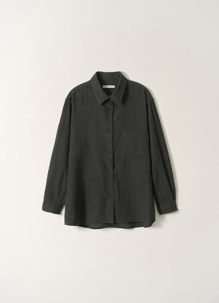Nothing Written Pinué Wool Shirt (Charcoal)