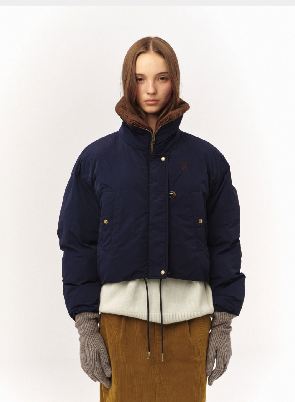 [satur] Classic Knit Gloves - Gray