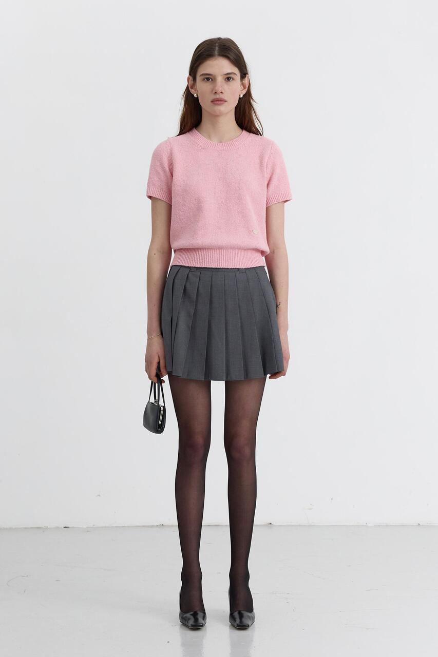 Dunst Summer Crewneck Knit Soft Pink