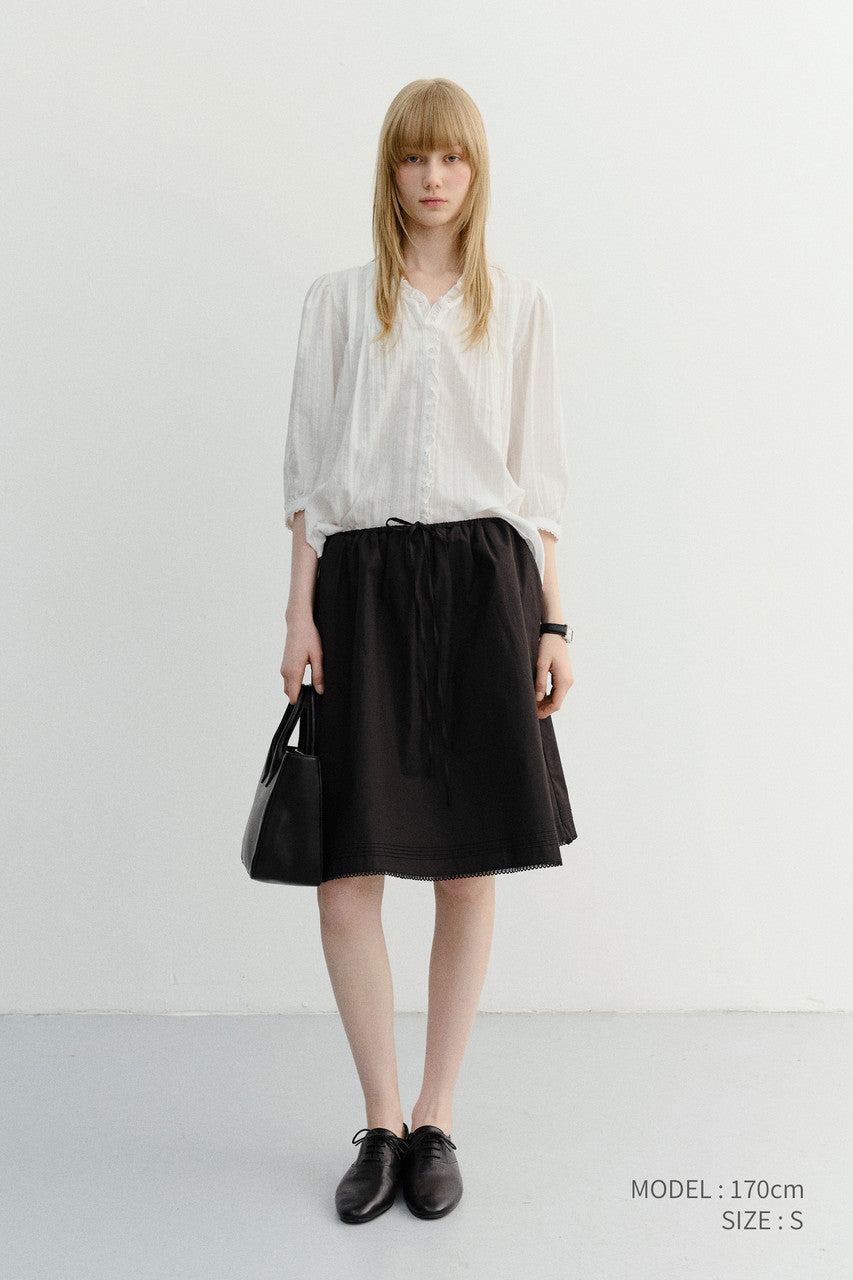 Dunst Jane Frill Blouse White