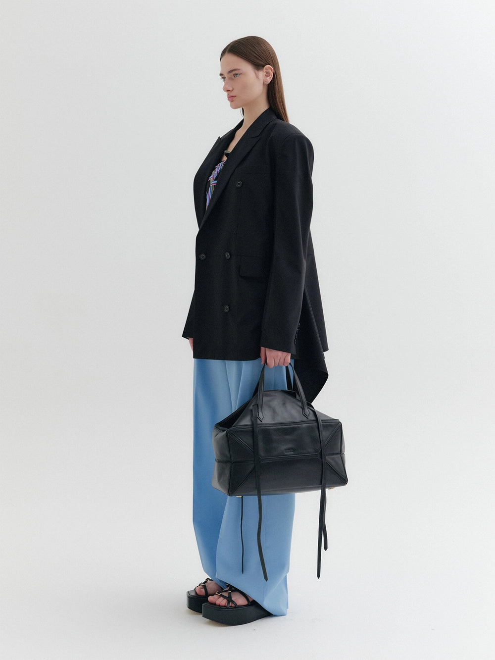 EENK Back Drape Layered Jacket - Black