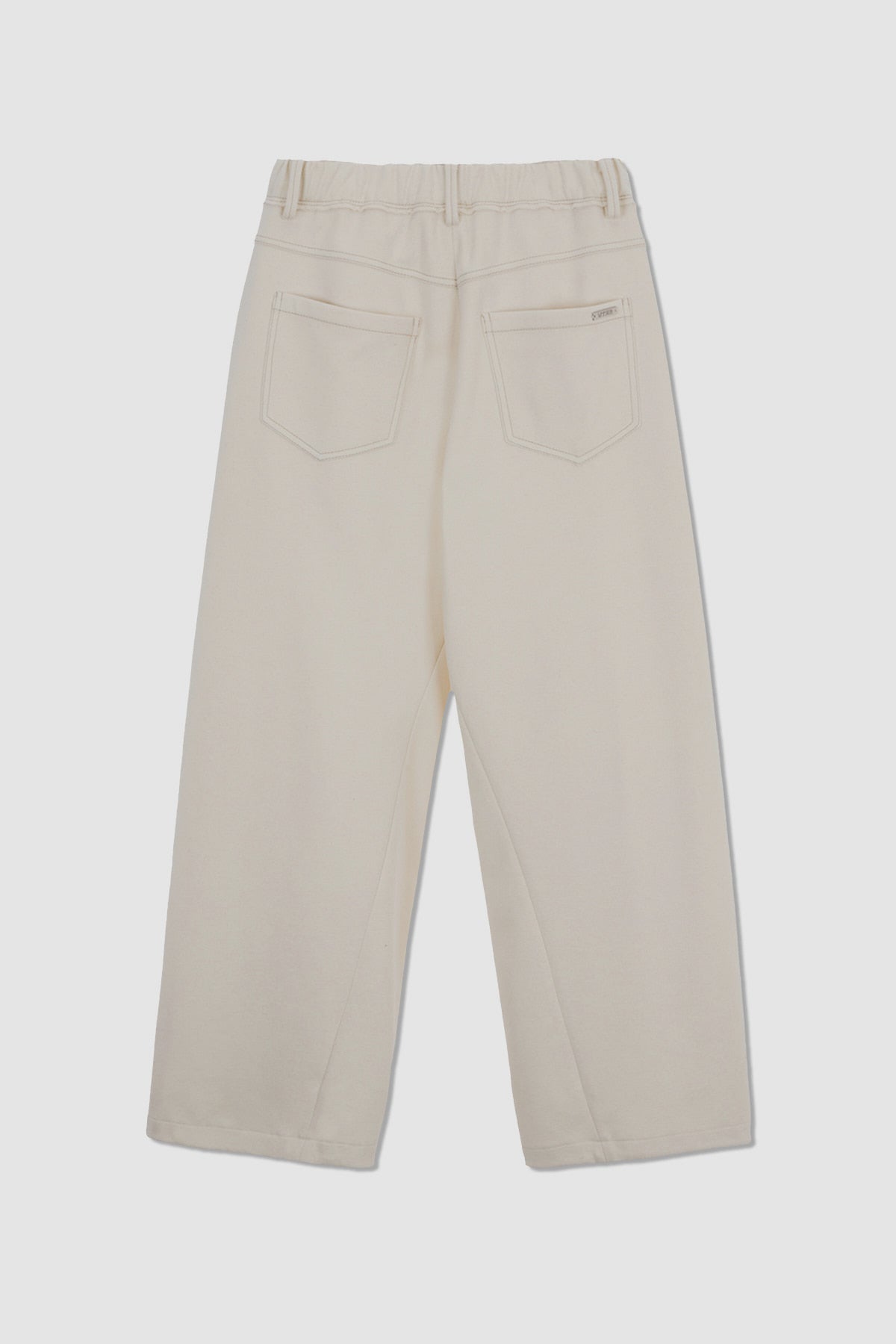 Matinkim Blended Wool Curved Banding Pants IN Ivory