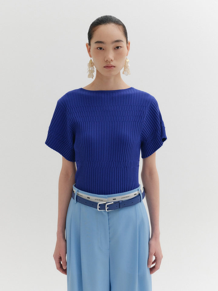 EENK Dual Style Knitwear Top - Blue