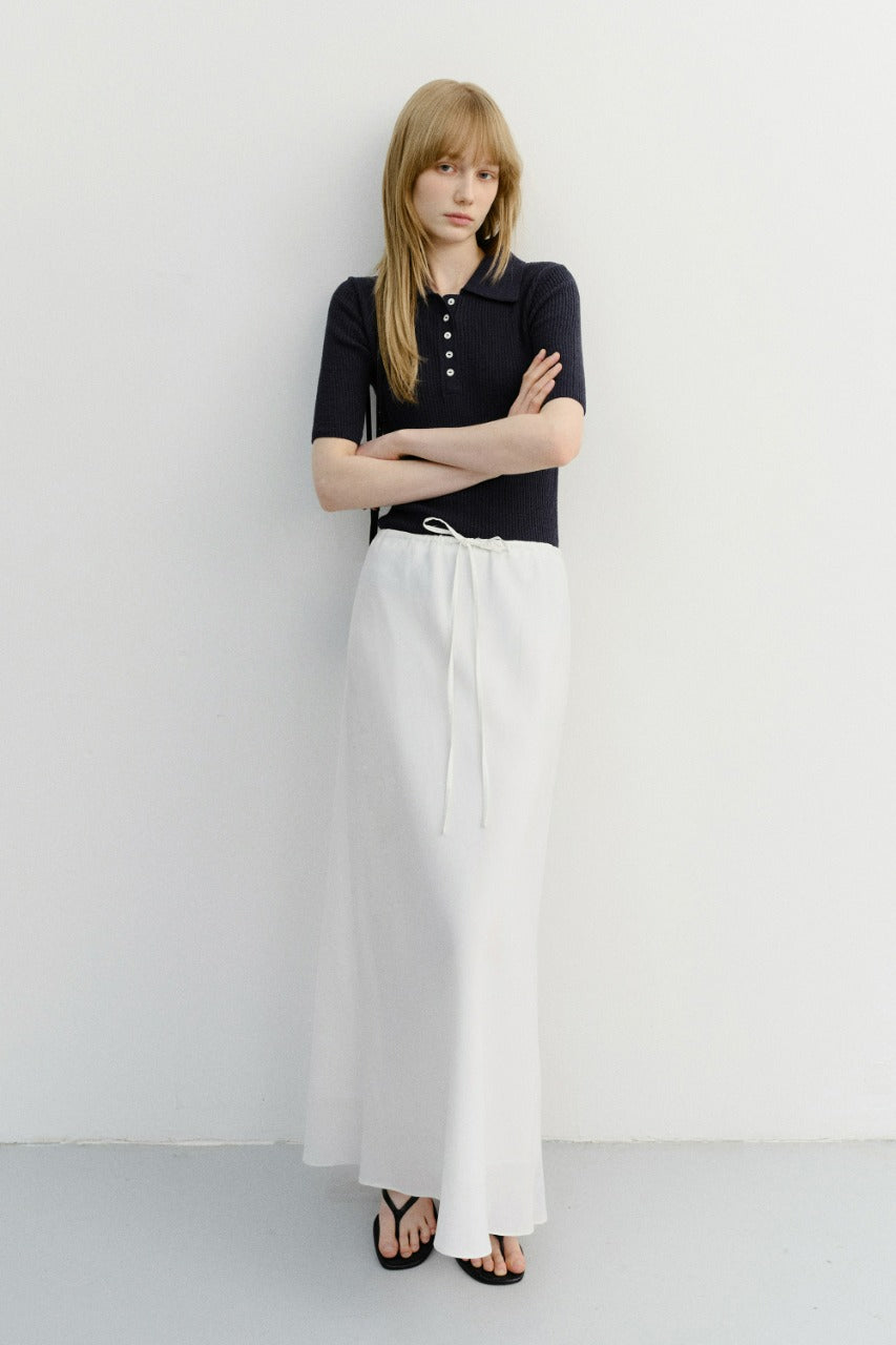 Dunst Linen Maxi Skirt White