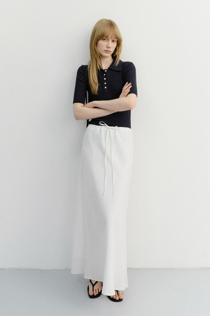 Dunst Linen Maxi Skirt White