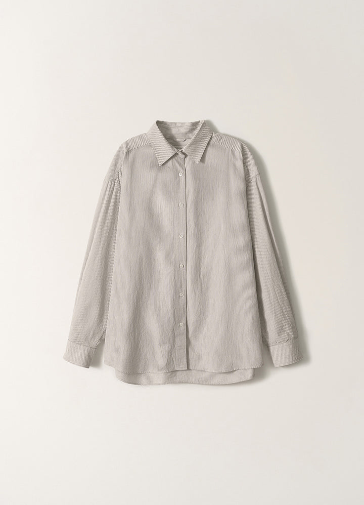 Nothing Written Metis Cotton Shirt (Ivory Stripe)