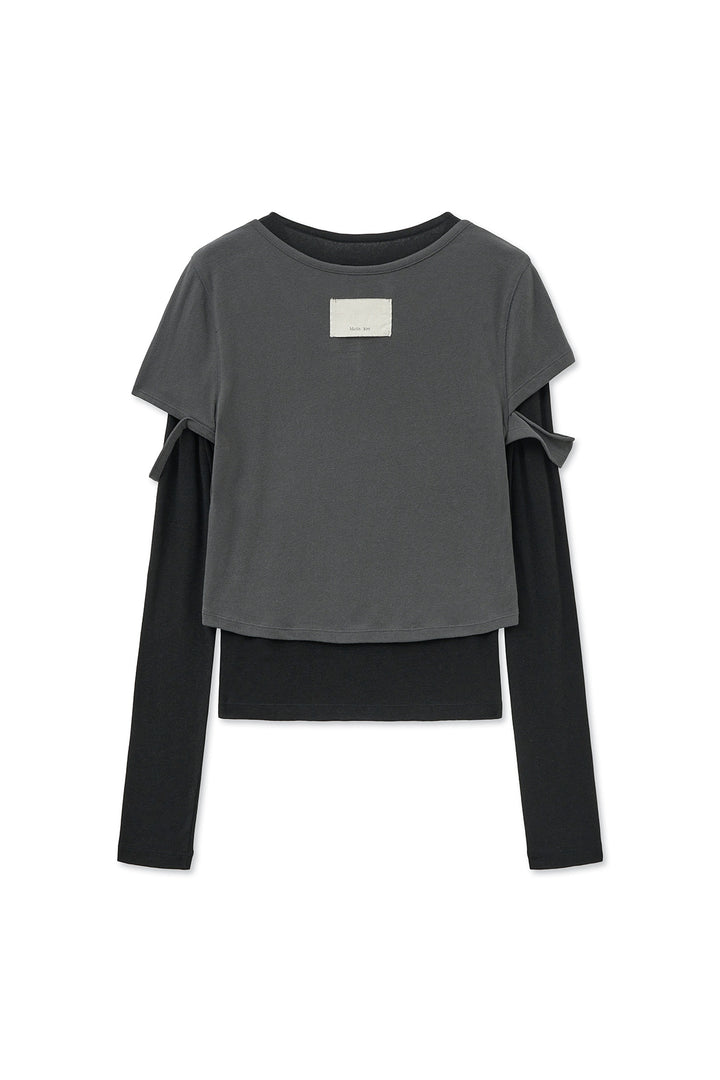Matinkim Layered Point Slim Top IN Charcoal