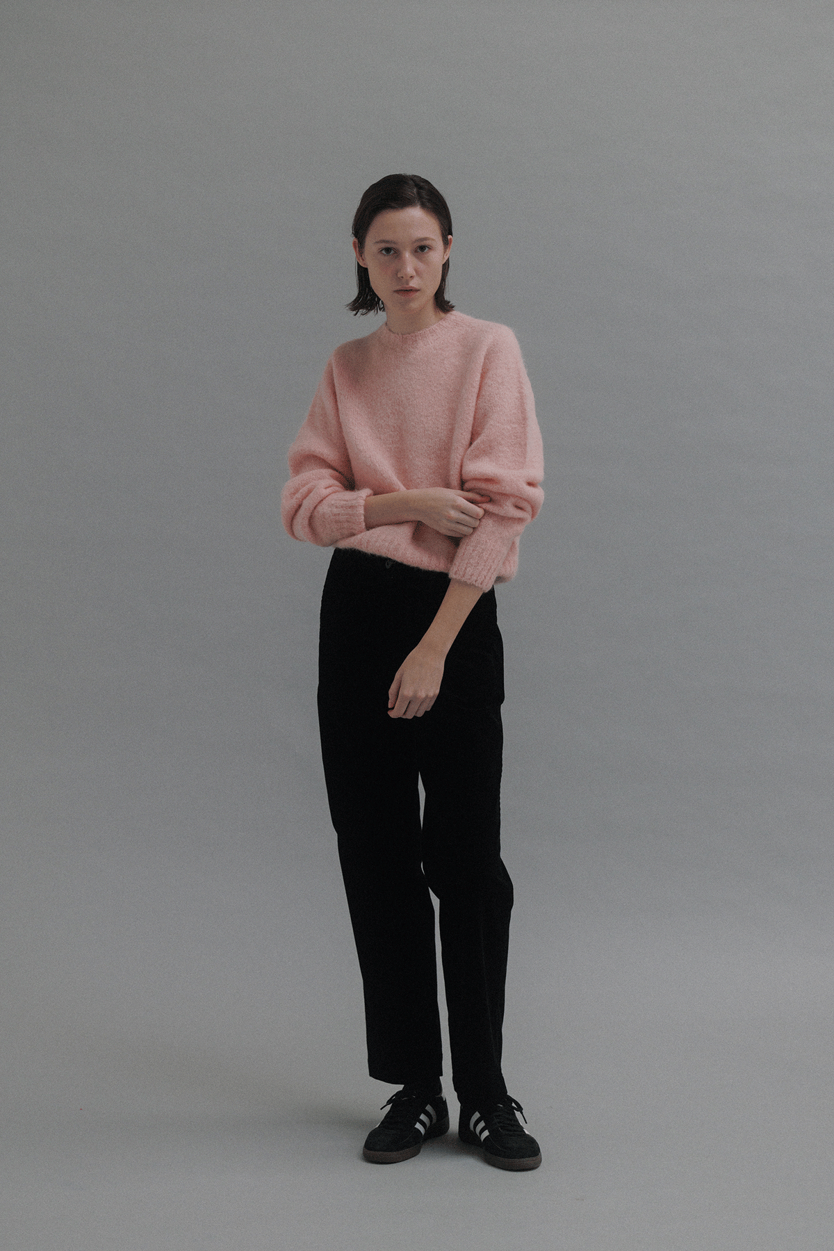 Nothing Written Alpaca pullover sweater (Baby pink)