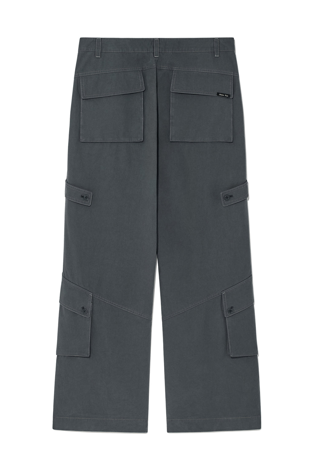 [matinkim] OUT POCKET COTTON CARGO PANTS FOR MEN IN SMOKE BLUE