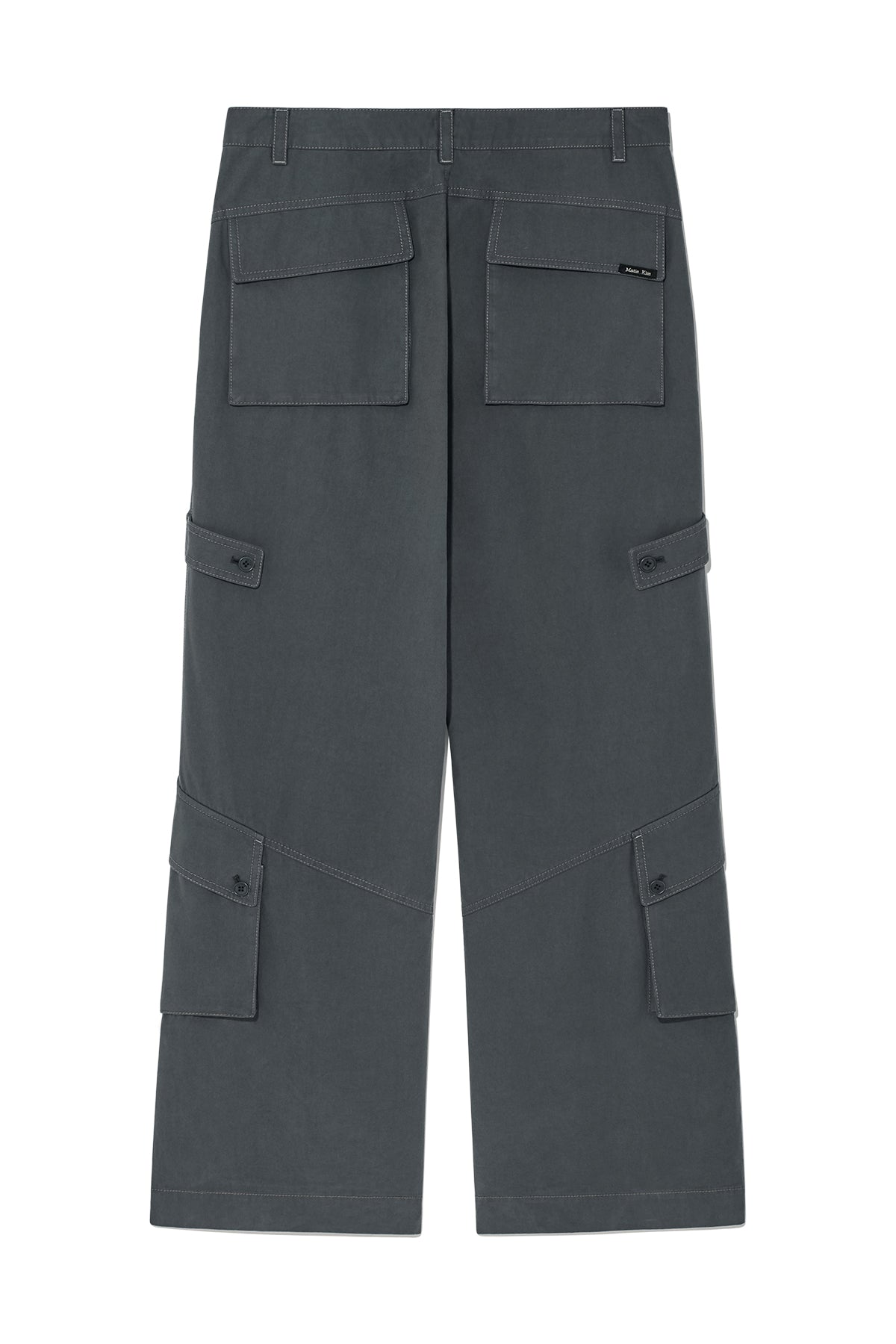 [matinkim] OUT POCKET COTTON CARGO PANTS FOR MEN IN SMOKE BLUE