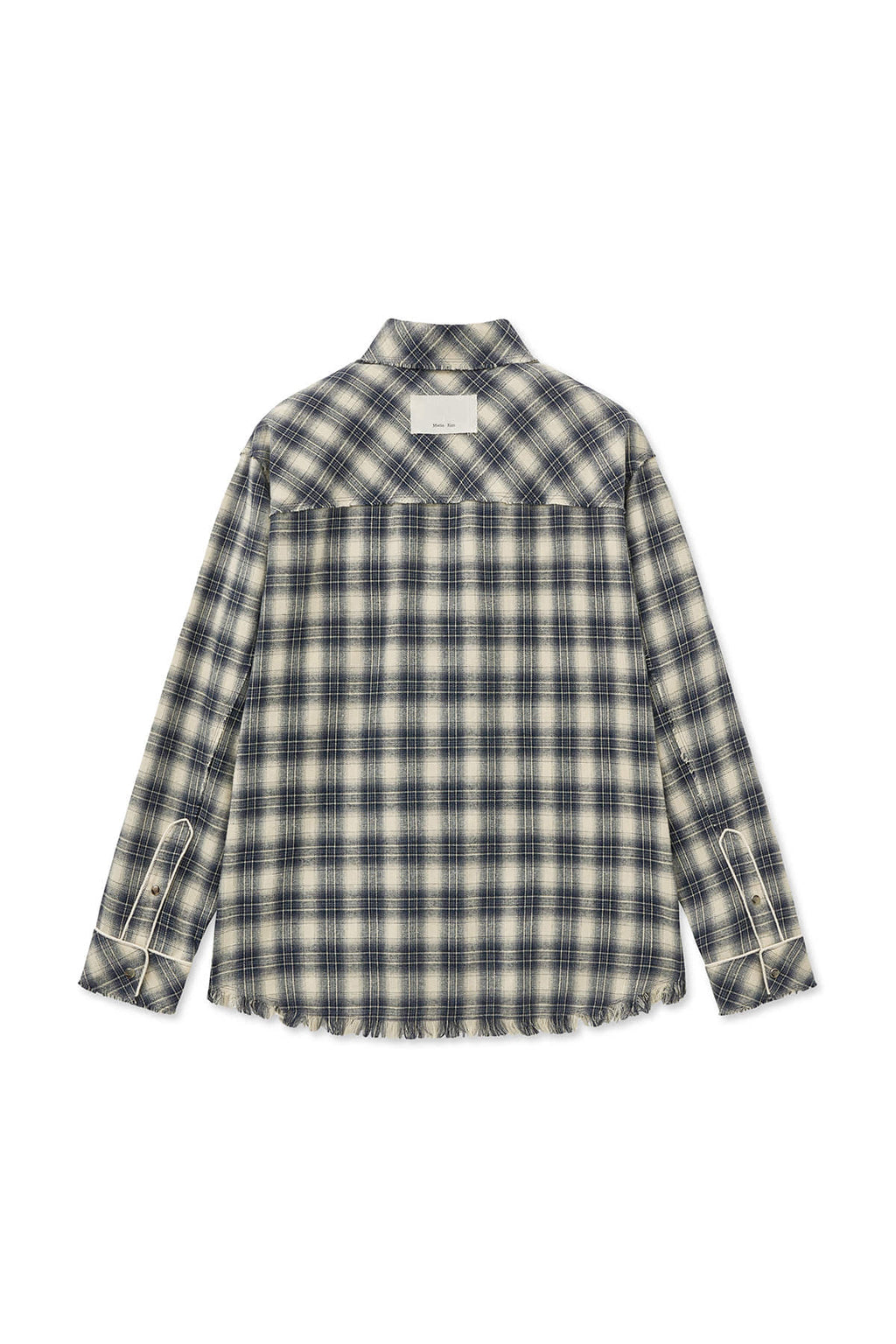 [matinkim] CHECK FLANNEL POCKET SHIRT IN NAVY