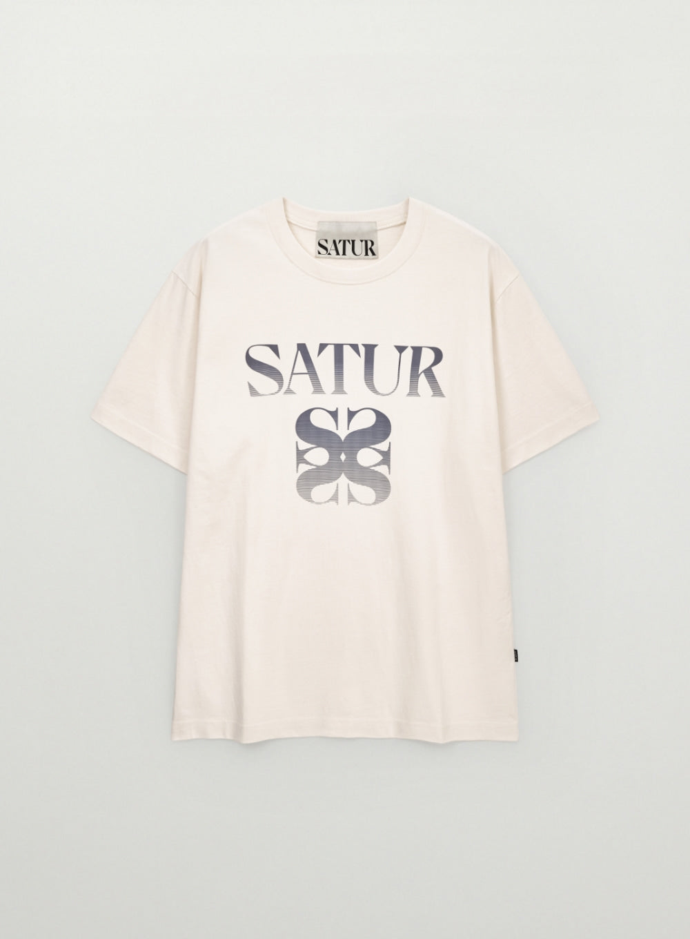 Satur Gradient Big Logo T-Shirt - Cream
