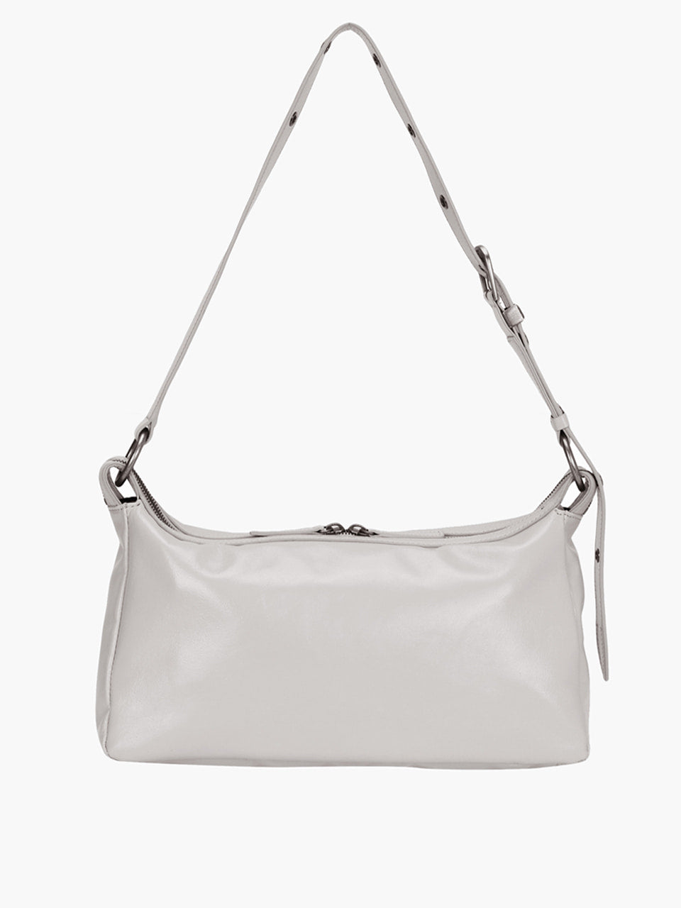 Margesherwood Outpocket Hobo light grey glossy plain