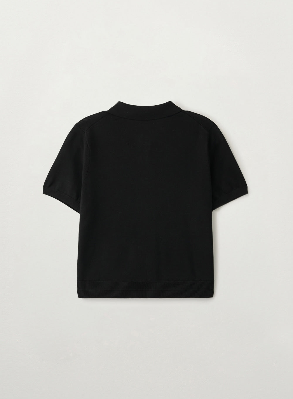 Satur (W) Collar Half Knit Cardigan - Black