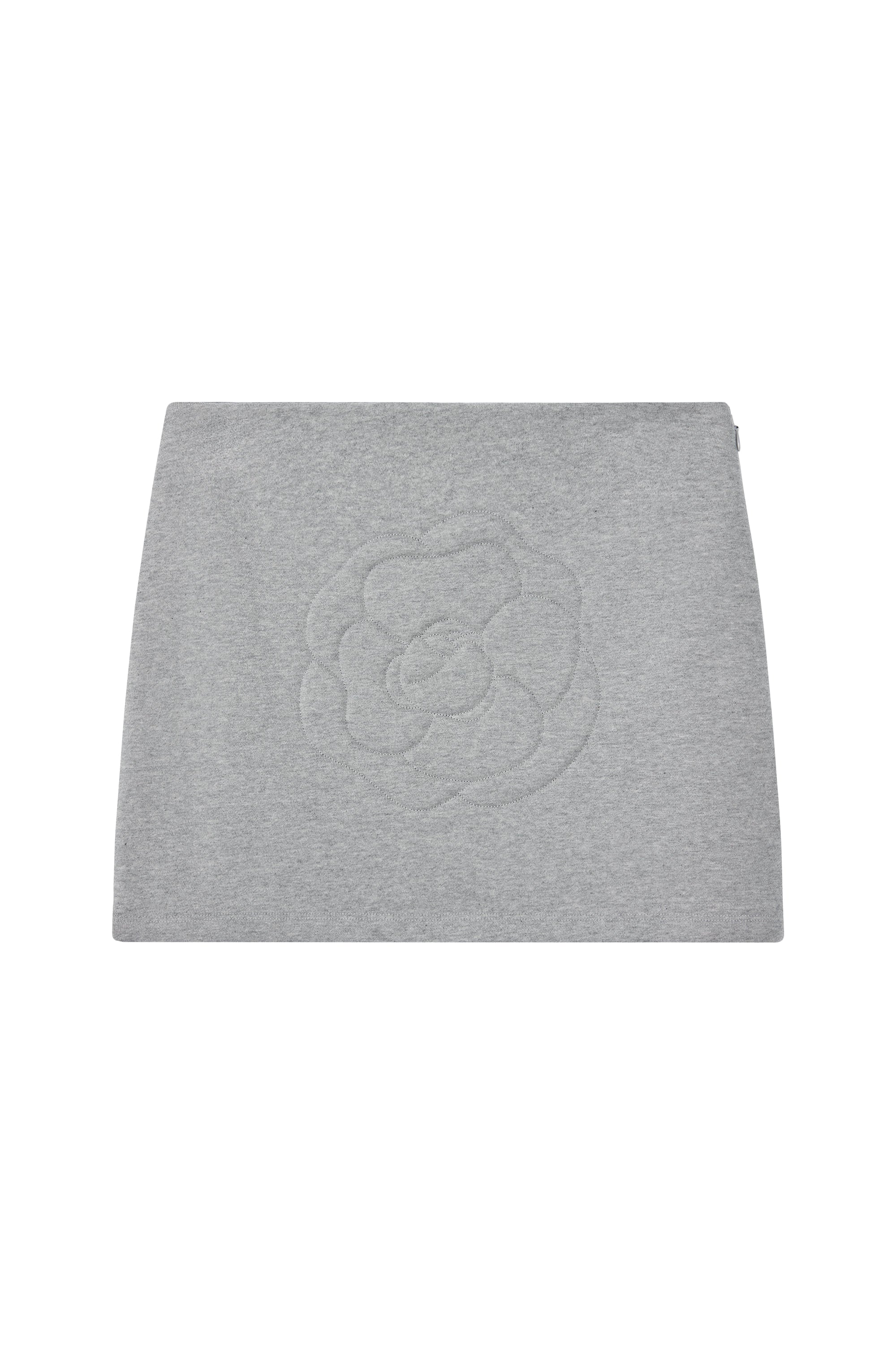 (WOMENS) ROSE SWEAT MINI SKIRT-MELANGE GRAY