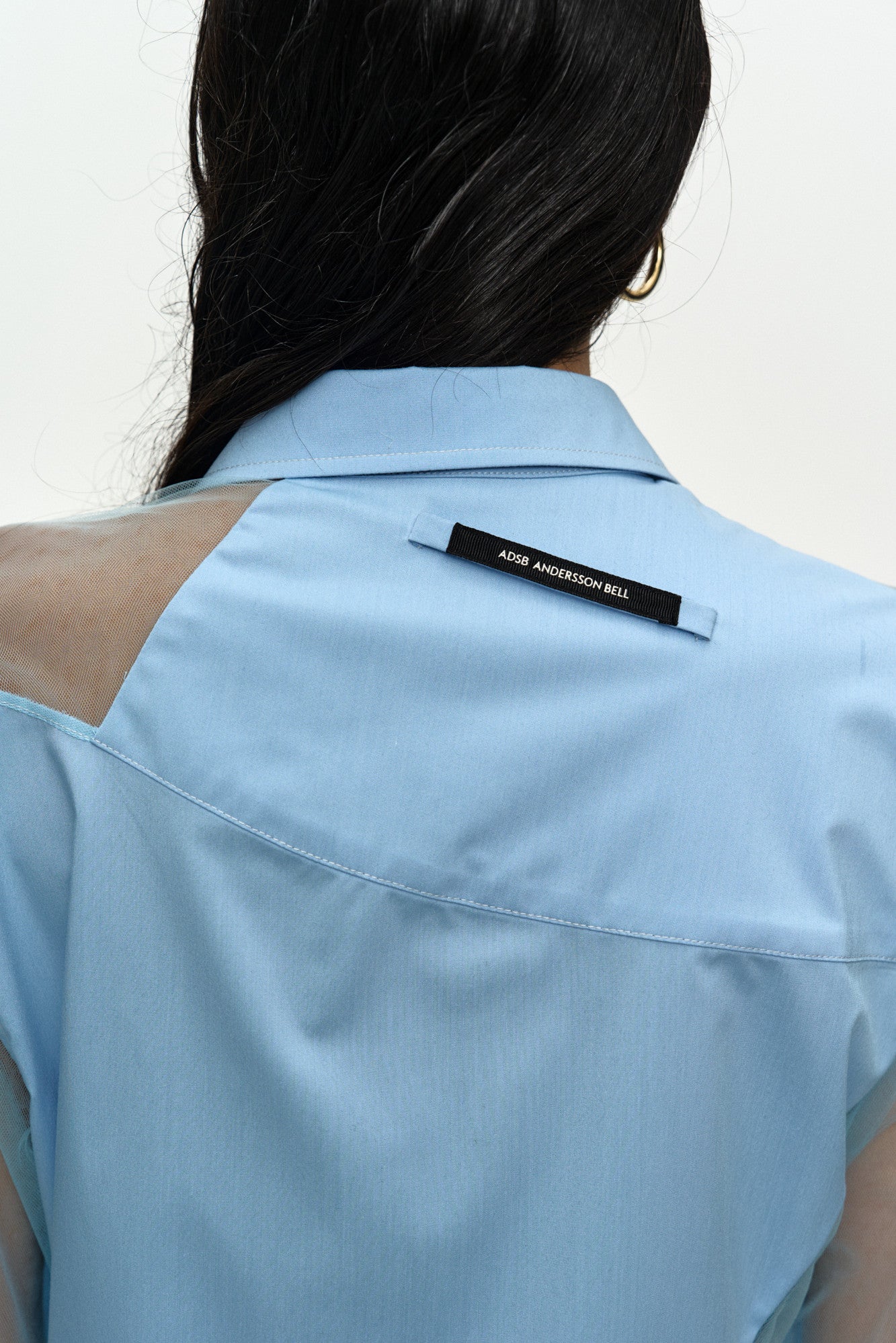 Andersson Bell Mesh Twist-Tuck Shirt