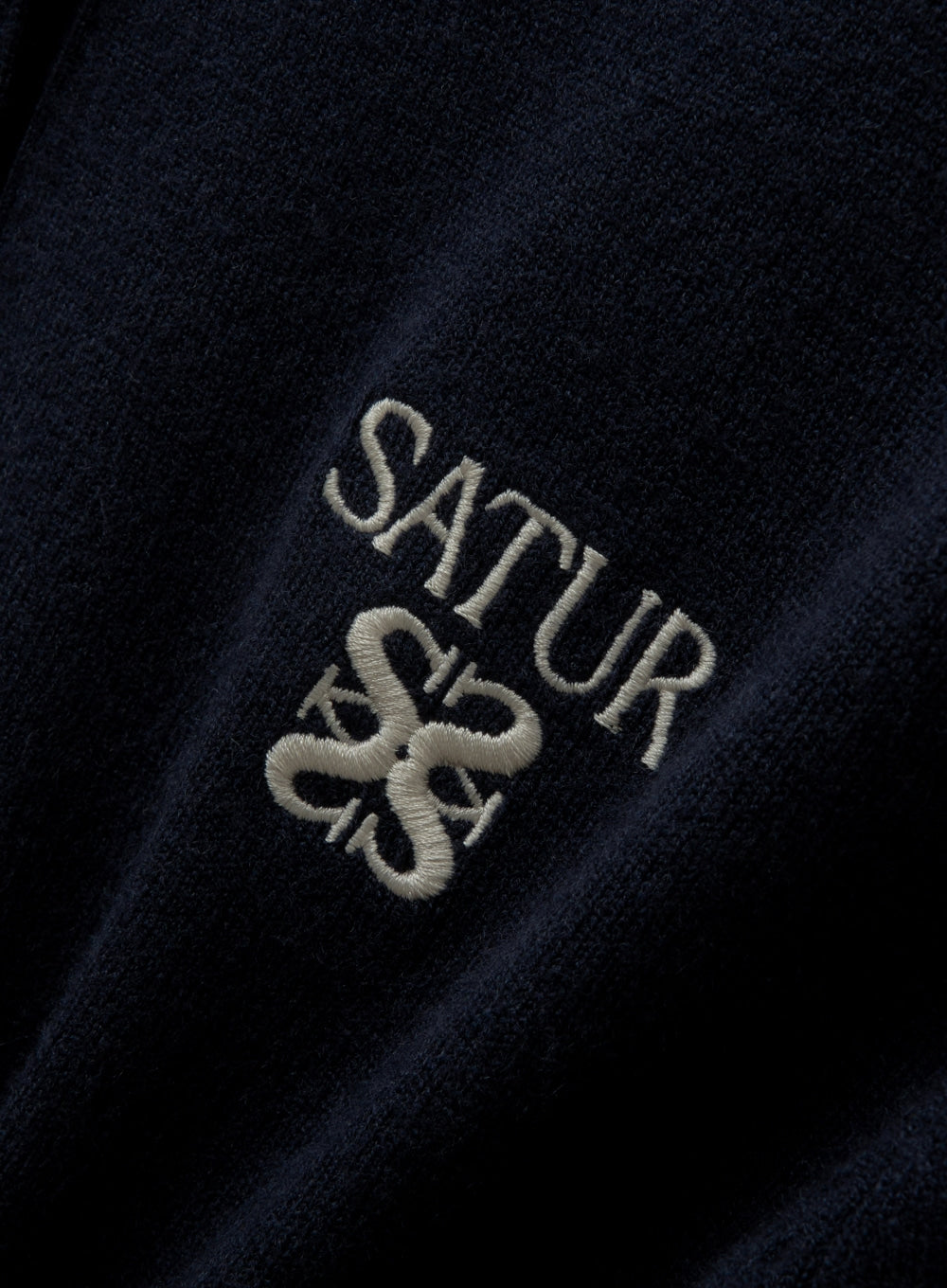 [satur] (W) Basic Polo Knit - Navy