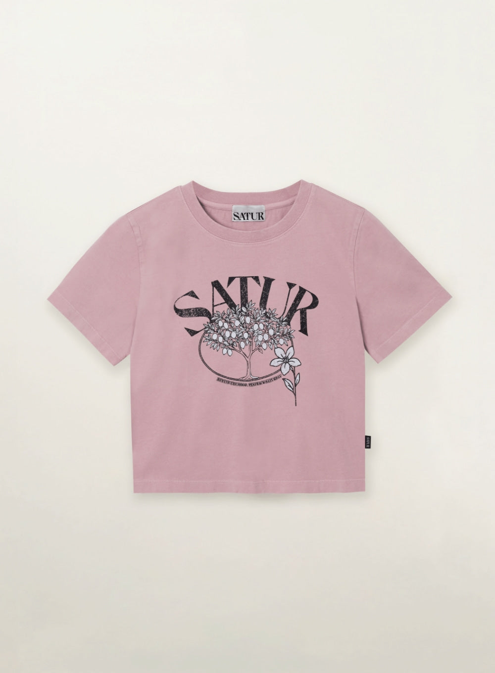 Satur Citron Tree Washed T-shirt - Pink