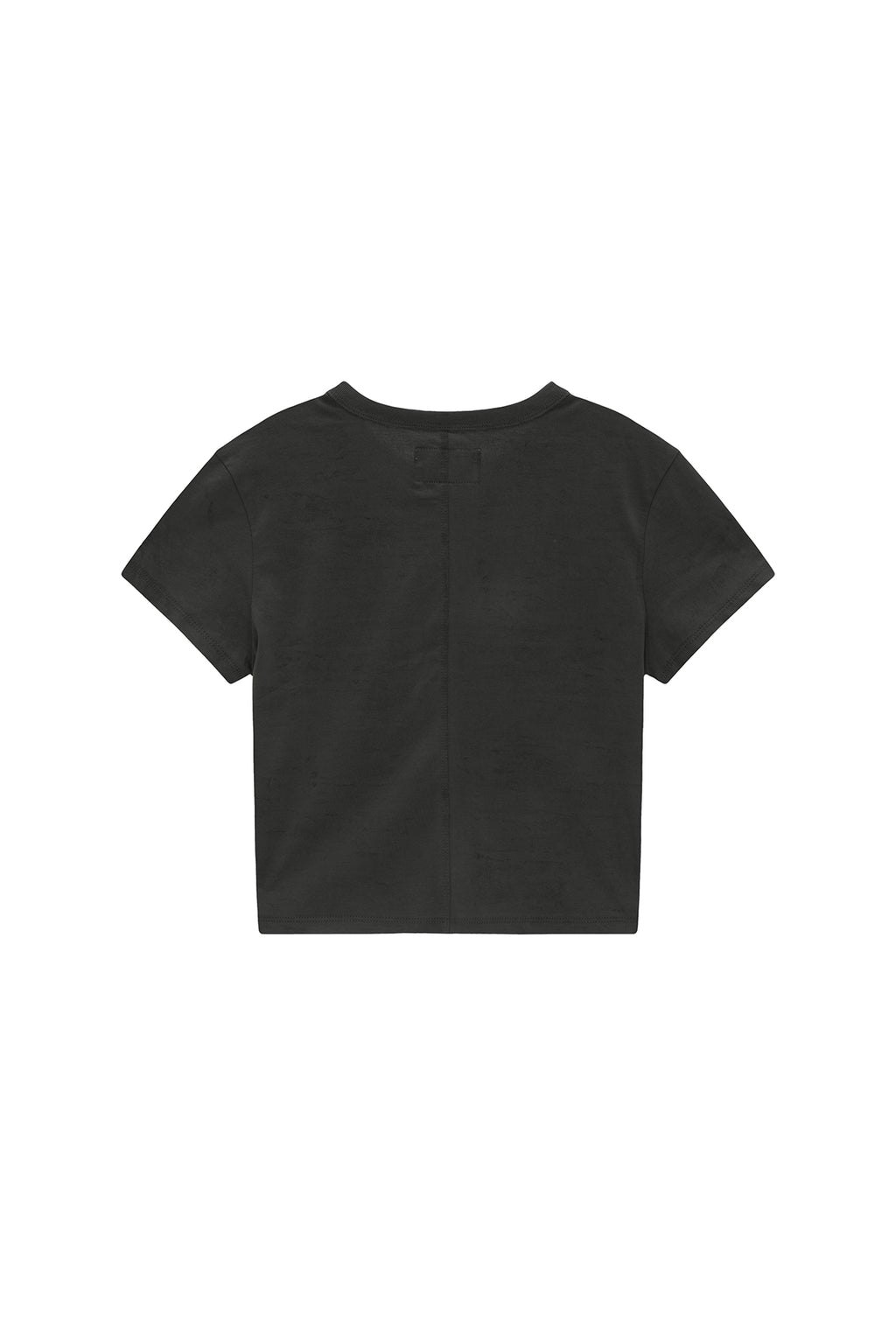 [matinkim] STENCIL PRINTING LOGO CROP TOP IN CHARCOAL