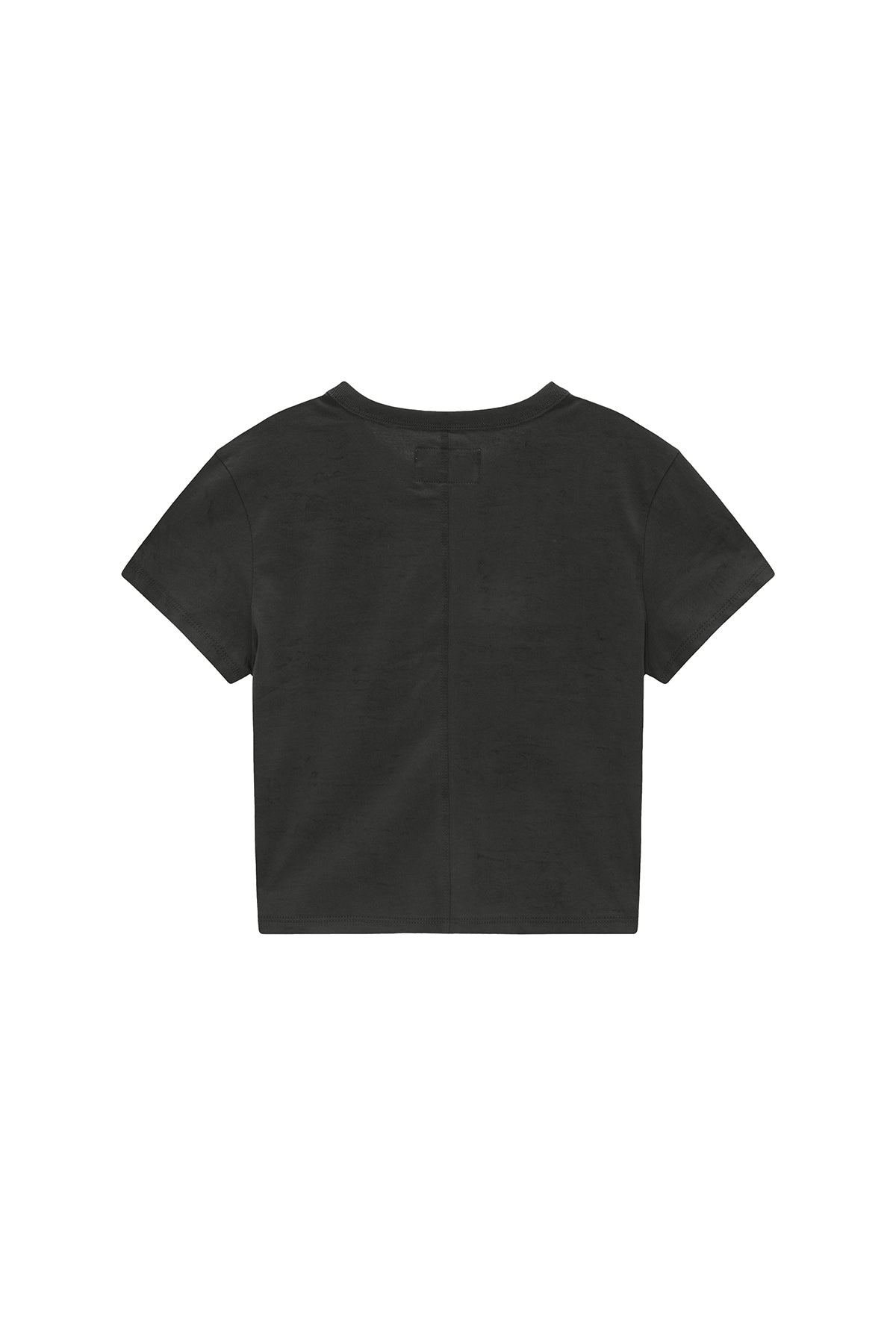 [matinkim] STENCIL PRINTING LOGO CROP TOP IN CHARCOAL