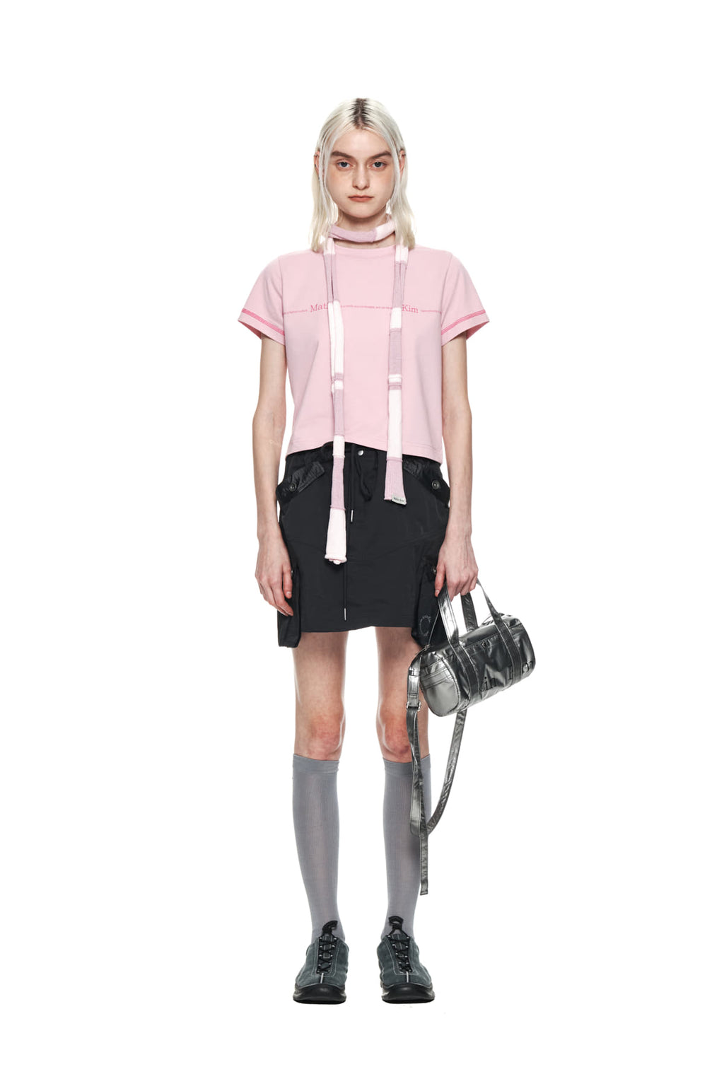 Matinkim Cargo Mini Skirt IN Charcoal
