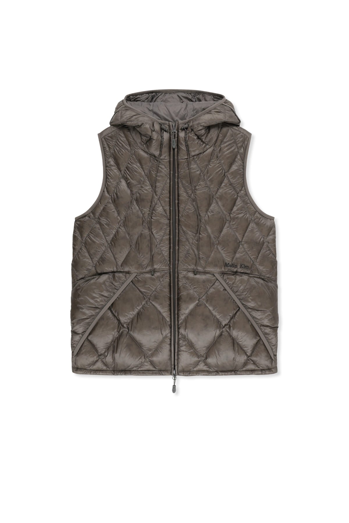 Matinkim Mix Quilted Light Down Vest IN Grey