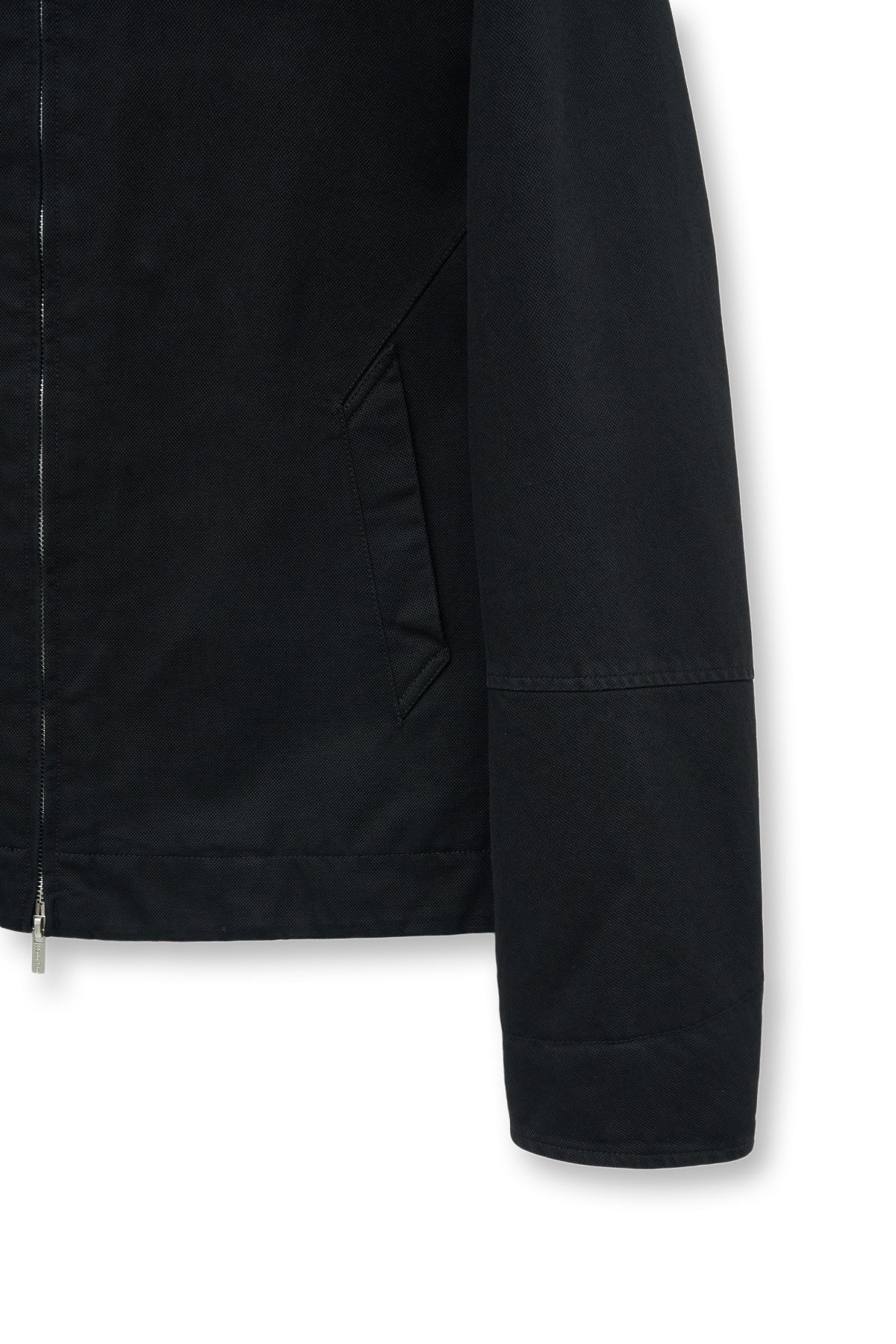 [matinkim] Leather Collar Point Work Jacket For Men IN Black