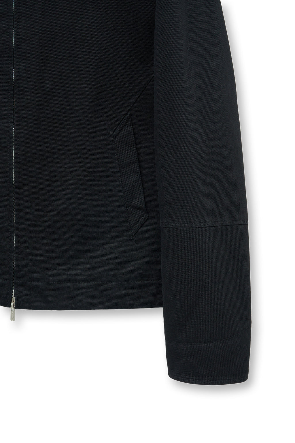 [matinkim] Leather Collar Point Work Jacket For Men IN Black