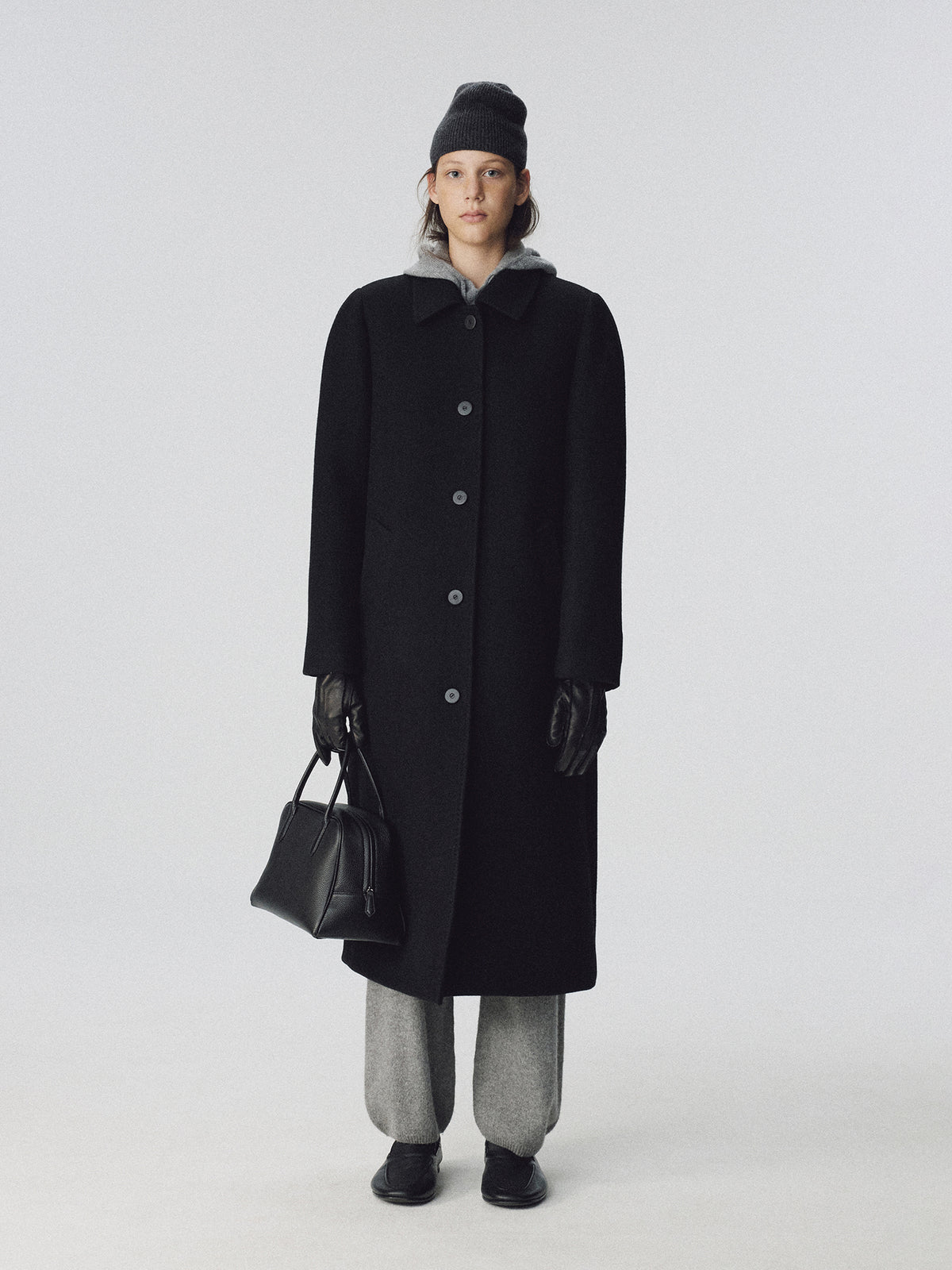 Nothing Written Atelier wool coat (Black)